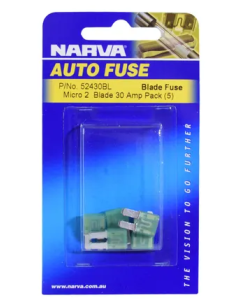 NARVA 52430BL 30 AMP GREEN MICRO 2 BLADE FUSE