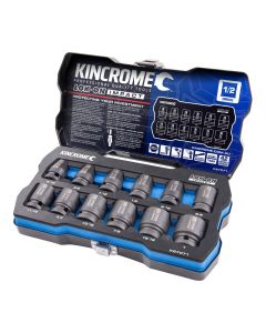KINCROME K27071 LOK-ON IMPACT SOCKET SET 12 PIECE 1/2'' DRIVE
