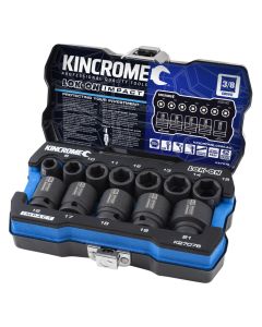KINCROME K27076 LOK-ON IMPACT SOCKET SET 12 PIECE 3/8'' DRIVE - METRIC