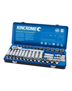 KINCROME K28024 SOCKET SET 45 PIECE 1/2'' DRIVE - METRIC & IMPERIAL