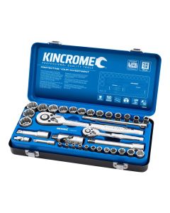 KINCROME K28030 SOCKET SET 35 PIECE 1/4 & 1/2'' DRIVE - METRIC