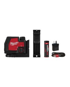 MILWAUKEE L4CLL-301C REDLITHIUM USB RECHARGEABLE CROSS LINE LASER KIT 1X 3.0AH