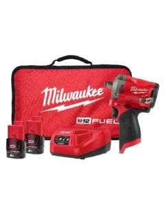 MILWAUKEE M12FIWF12-202B M12 FUEL 1/2'' STUBBY IMPACT WRENCH WITH FRICTION RING