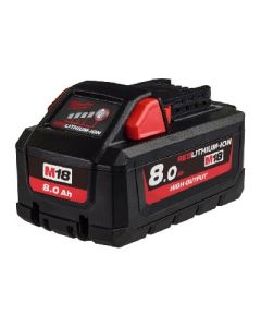 MILWAUKEE M18HB8 M18 REDLITHIUM-ION HIGH OUTPUT 8.0AH BATTERY PACK