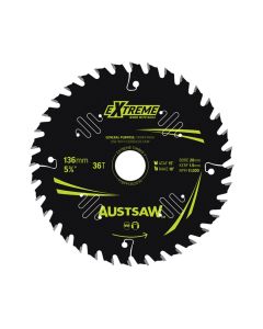 AUSTSAW TBPP1362036 EXTREME: WOOD WITH NAILS BLADE 136MM X 20/16 BORE X 36 T