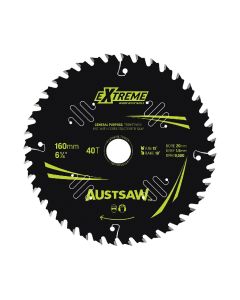 AUSTSAW TBPP1602040 EXTREME: WOOD WITH NAILS BLADE 160MM X 20/16 BORE X 40 T