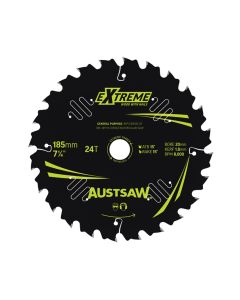AUSTSAW TBPP1852024 EXTREME: WOOD WITH NAILS BLADE 185MM X 20/16 BORE X 24 T