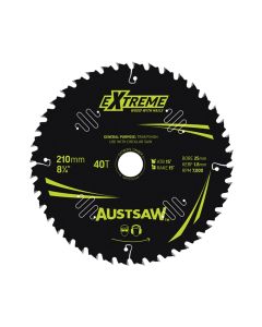 AUSTSAW TBPP2102540 EXTREME: WOOD WITH NAILS BLADE 210MM X 25/16 BORE X 40 T