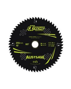 AUSTSAW TBPP2553060 EXTREME: WOOD WITH NAILS BLADE 255MM X 30 BORE X 60 T