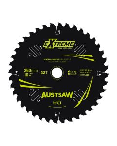 AUSTSAW TBPP26025432 EXTREME: WOOD WITH NAILS BLADE 260MM X 25.4 BORE X 32 T