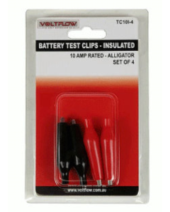 VOLTFLOW TC10I/4 ALLIGATOR CLIPS 10AMP INSULATED