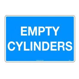 450x300mm Metal Safety Sign – Empty Cylinders