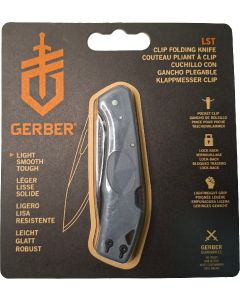 1074524 GERBER - LST DROP POINT FINE EDGE KNIFE - GREY/BLACK (6312137)