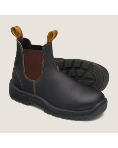 BLUNDSTONE 172 EXTREME SAFETY ELASTIC SIDED BOOT STOUT BROWN-Size 3