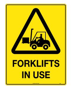 600X400MM - METAL - CAUTION FORKLIFTS IN USE