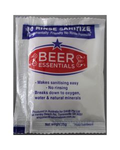 BREWCRAFT 40016 BEER ESSENTIALS NO RINSE STERILIZER 25G SACHET