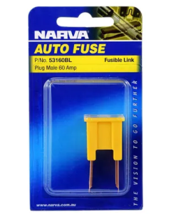 NARVA 53160BL MALE PLUG IN FUSIBLE LINK 60AMP BL PK 1