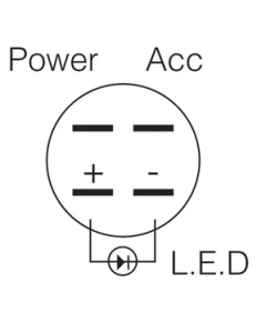 NARVA 60094BL 12V LED OFF/ON PUSH/PUSH SWITCH BL PK 1