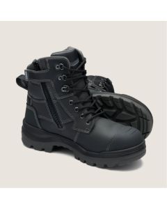 BLUNDSTONE 8071 UNISEX ROTOFLEX HIGH ZIP SAFETY BOOT BLACK