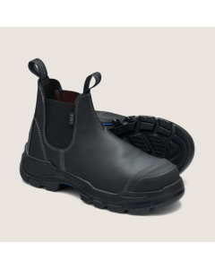 BLUNDSTONE 9001 UNISEX ROTOFLEX SLIP ON SAFETY SCUFF CAP BLACK-Size 14
