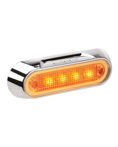 NARVA 90822CBL MODEL 8 LED FEOM AMBER WITH CH/BSE FRONT END BL PK 1