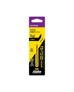 ALPHA 9LI332CO 3/32IN (2.38MM) JOBBER DRILL BIT - COBALT SERIES