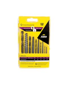 ALPHA 9SECOL-SET10 10 PIECE SCREW EXTRACTOR & L/H COBALT DRILL SET
