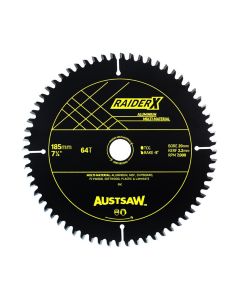 AUSTSAW ABRX1852064 RAIDERX ALUMINIUM MULTI MATERIAL BLADE | 185MM X 20 X 64T