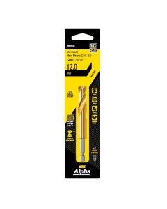 ALPHA C9QRM120 12.0MM HEX SHANK QUICK RELEASE DRILL BIT - GOLD SERIES