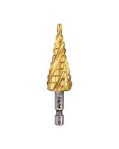 ALPHA C9STSFM4-20QR 4-20MM 4 FLUTE SPIRAL STEP DRILL - QUICK RELEASE HEX SHANK