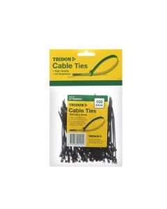 TRIDON CT408BKCD CABLE TIE BLACK 400X8MM PK25