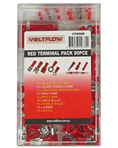 VOLTFLOW CTK90R TERMINAL PACK 90 PIECE RED