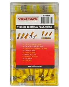 VOLTFLOW CTK90Y TERMINAL PACK 90 PIECE YELLOW