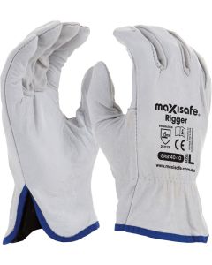 MAXISAFE GRB140-12 NATURAL FULL GRAIN RIGGER GLOVE - 2XL