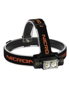 NICRON H35 TWIN-BEAM 1600LM 10W - RECHARGEABLE ALUMINIUM HEADLAMP