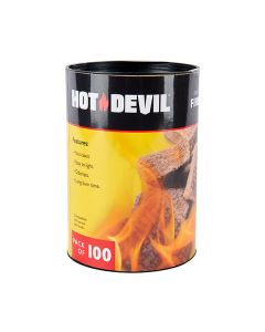 HDF100 HOT DEVIL NATURAL FIRE LIGHTERS 100PCE
