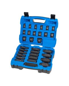 KINCROME K2097 STANDARD & DEEP IMPACT SOCKET SET 30 PIECE 1/2'' DRIVE - METRIC