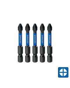 KINCROME K21236 PHILLIPS #2 IMPACT BIT 50MM 5 PIECE