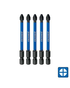KINCROME K21244 PHILLIPS #2 IMPACT BIT 75MM 5 PIECE