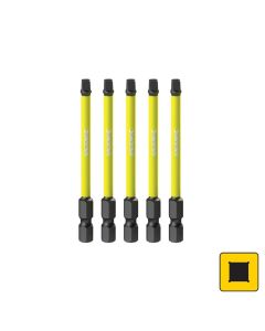 KINCROME K21284 SQUARE #2 IMPACT BIT 75MM 5 PIECE