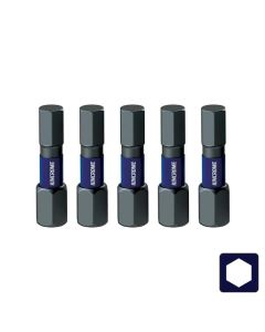 KINCROME K21338 HEX 5MM IMPACT BIT 25MM 5 PIECE