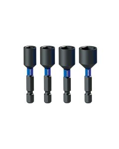 KINCROME K21507 MAGNETIC NUTSETTER IMPACT BIT MIXED PACK 50MM 4 PIECE