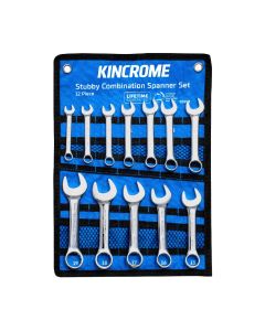 KINCROME K3039 STUBBY COMBINATION SPANNER SET 12 PIECE