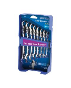 KINCROME K3700 COMBINATION FLEX HEAD GEAR SPANNER SET 8 PIECE