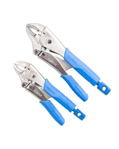 KINCROME K40075 SOFT GRIP CURVED JAW LOCKING PLIER SET 2PCE