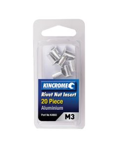 KINCROME K4903 RIVET NUT INSERT M3 ALUMINIUM - 20 PACK