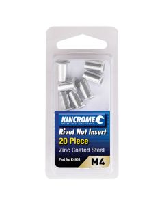 KINCROME K4954 RIVET NUT INSERT M4 ZINC COATED STEEL - 20 PACK