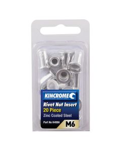 KINCROME K4956 RIVET NUT INSERT M6 ZINC COATED STEEL - 20 PACK
