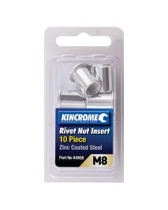KINCROME K4958 RIVET NUT INSERT M8 ZINC COATED STEEL - 10 PACK