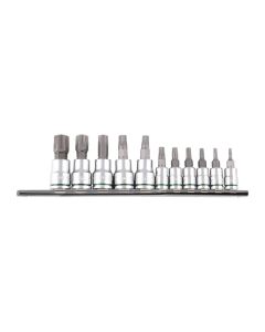 KINCROME K5025 TORX SOCKET SET 11 PIECE 1/4 & 3/8'' DRIVE